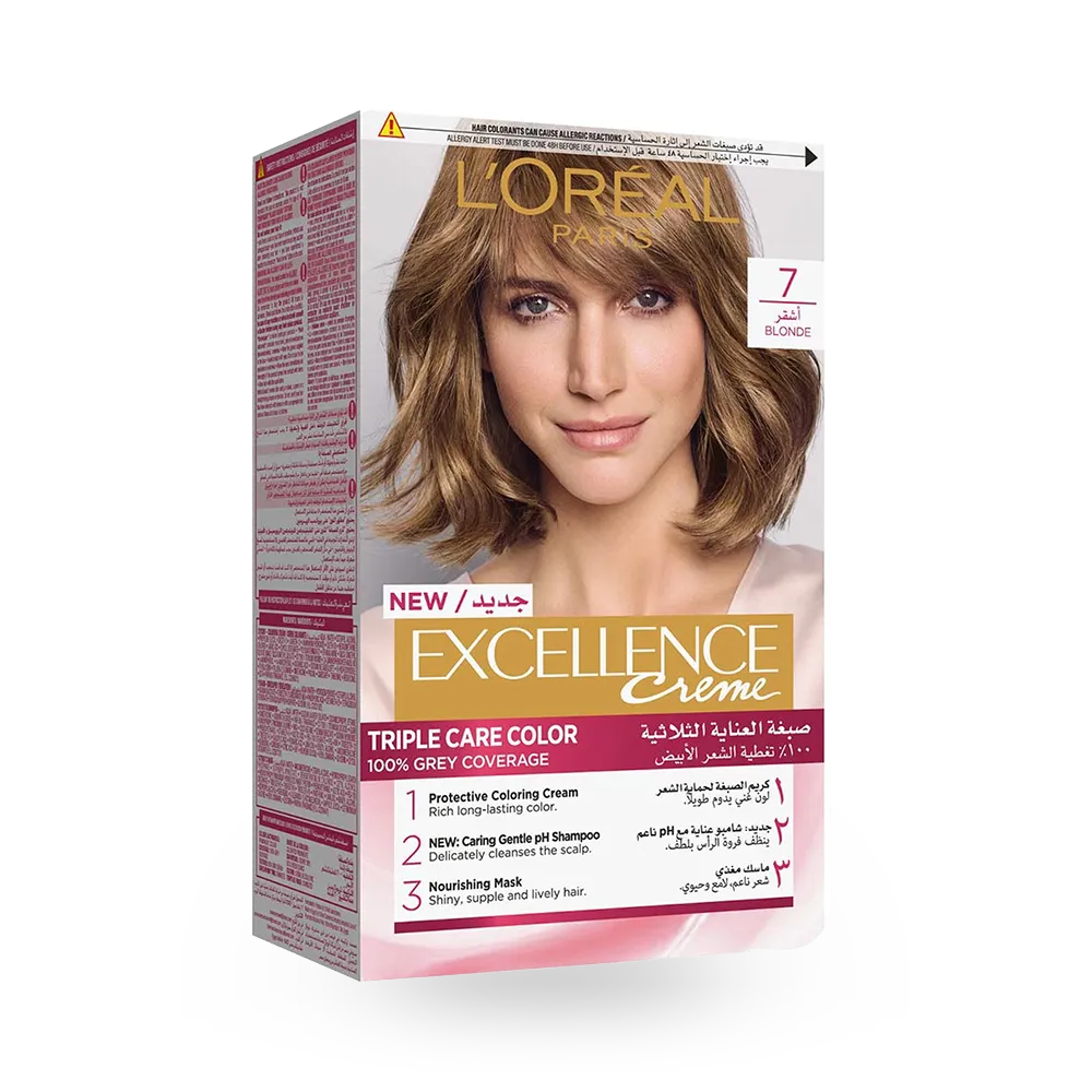 L’Oréal Paris Excellence Creme Permanent Hair Color - 7 Blonde (100 g) thumbnail 1