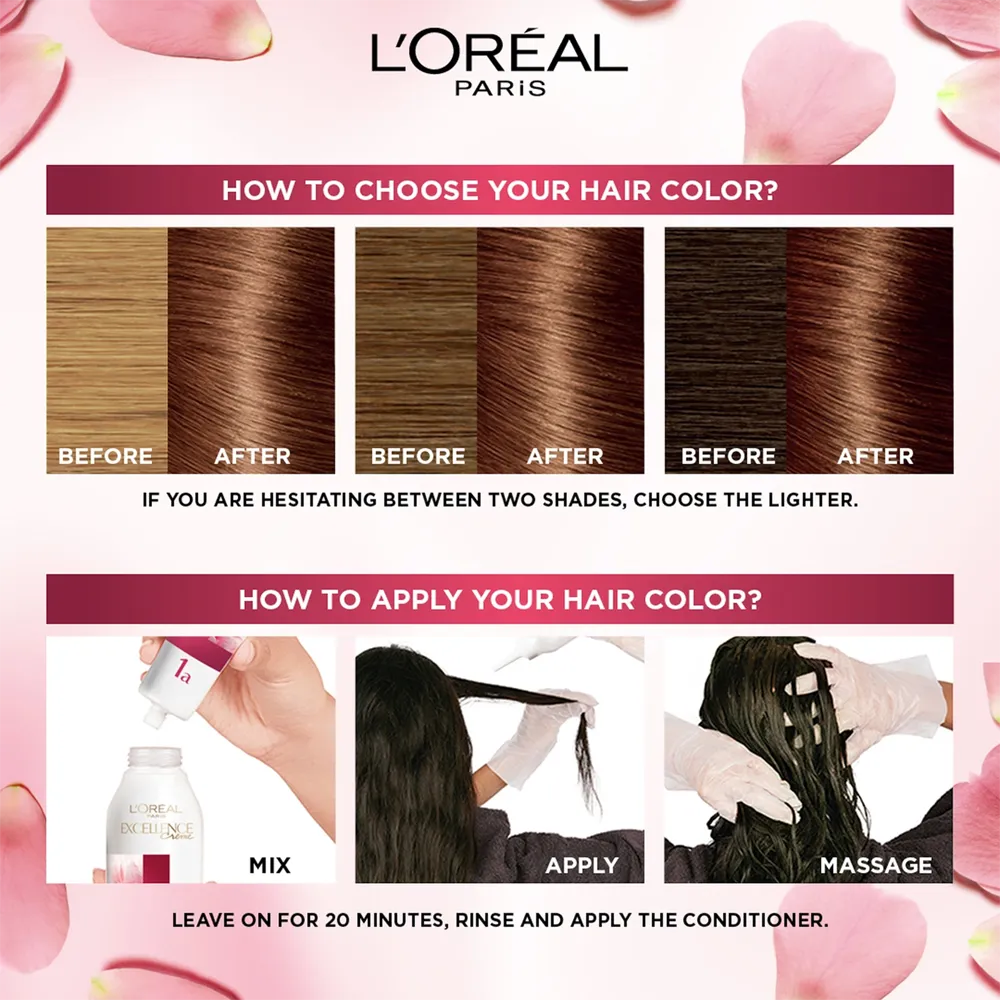 L’Oréal Paris Excellence Creme Permanent Hair Color - 6.7 Chocolate Brown (100 g) thumbnail 3