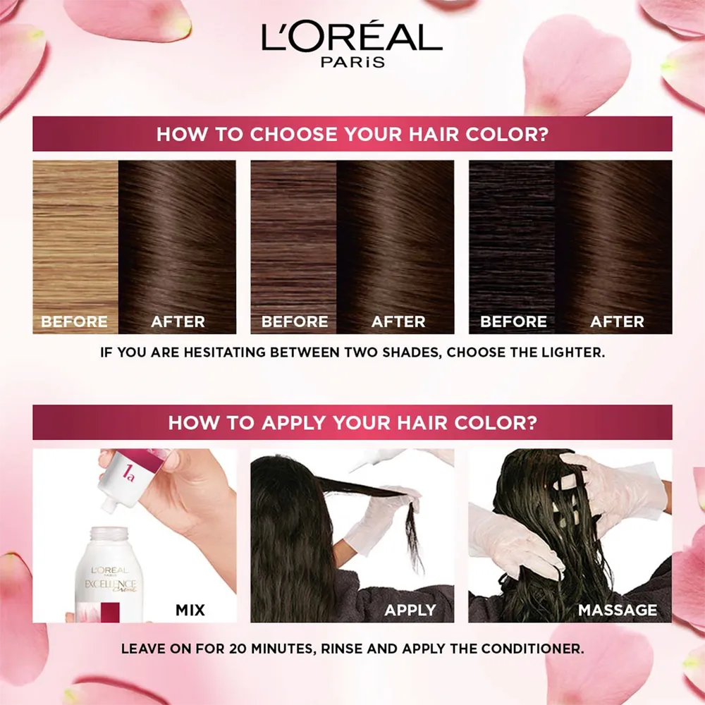 L’Oréal Paris Excellence Creme Permanent Hair Color - 4 Brown (100 g) thumbnail 3