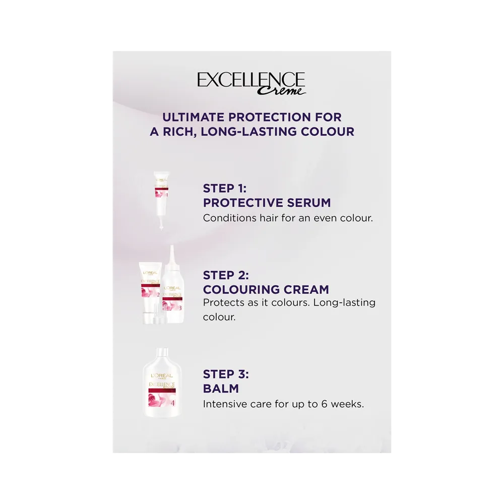 L’Oréal Paris Excellence Creme Permanent Hair Color - 4 Brown (100 g) thumbnail 4
