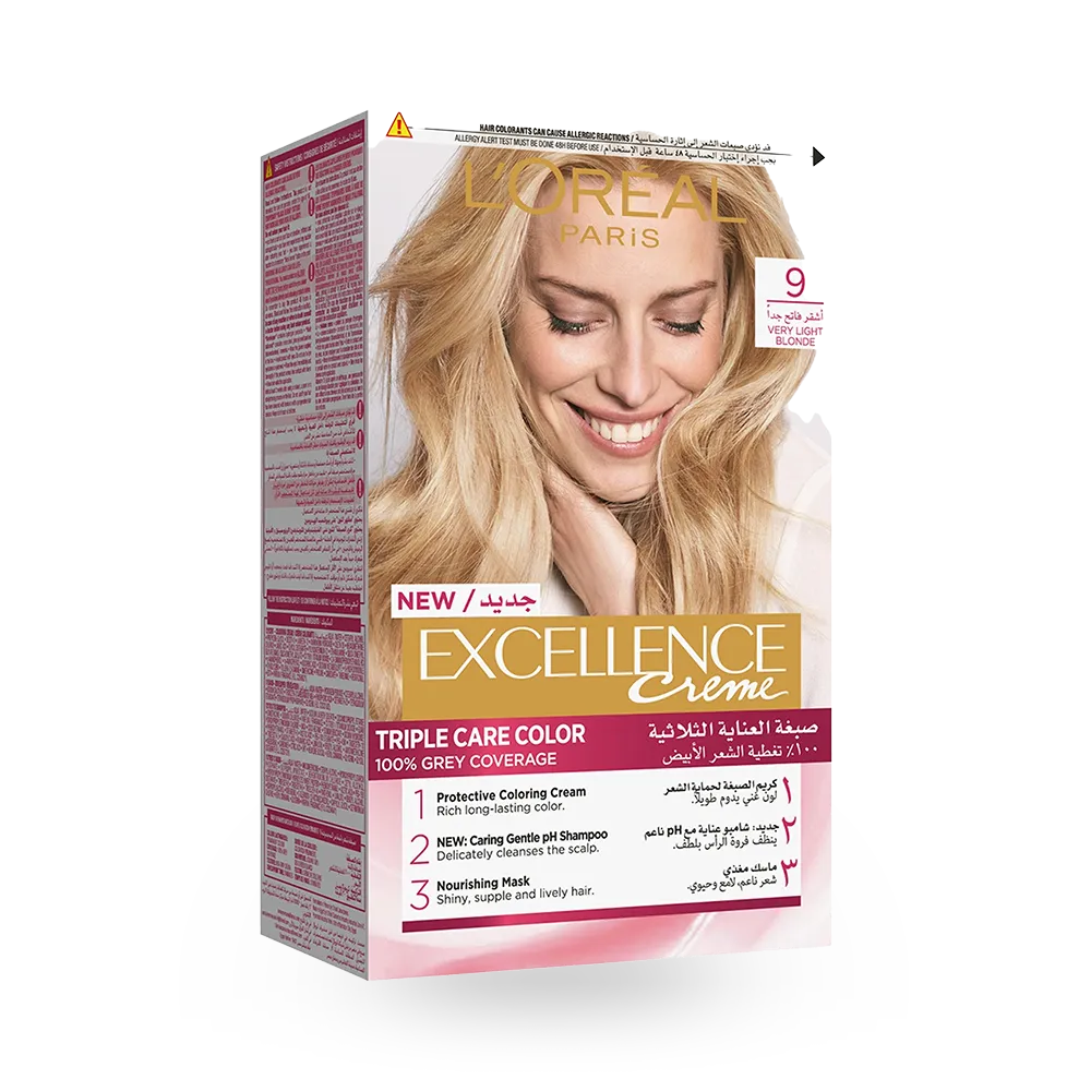L’Oréal Paris Excellence Creme Permanent Hair Color - 9 Very Light Blonde (100 g) thumbnail 1