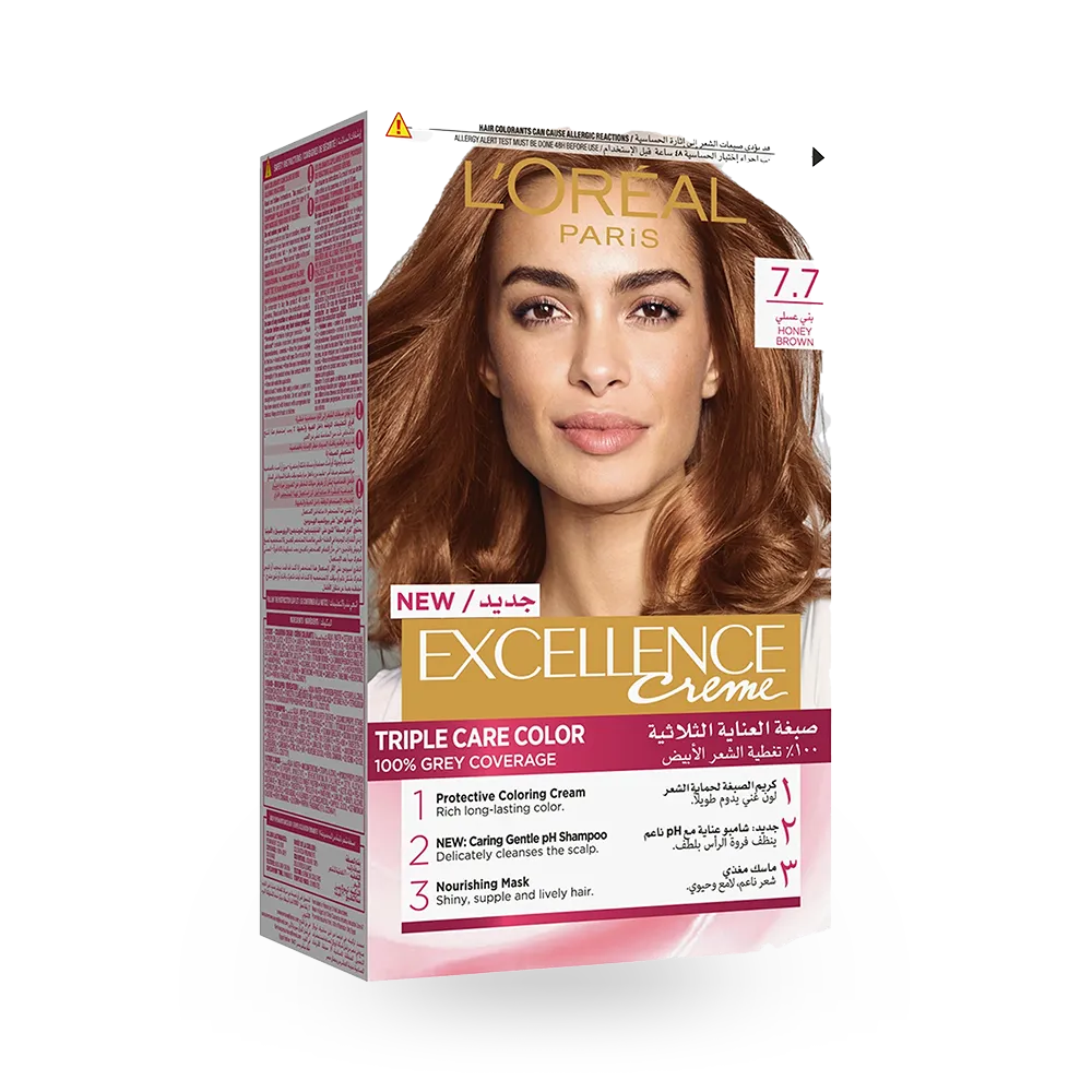 L’Oréal Paris Excellence Creme Permanent Hair Color - 7.7 Honey Brown (100 g) thumbnail 1