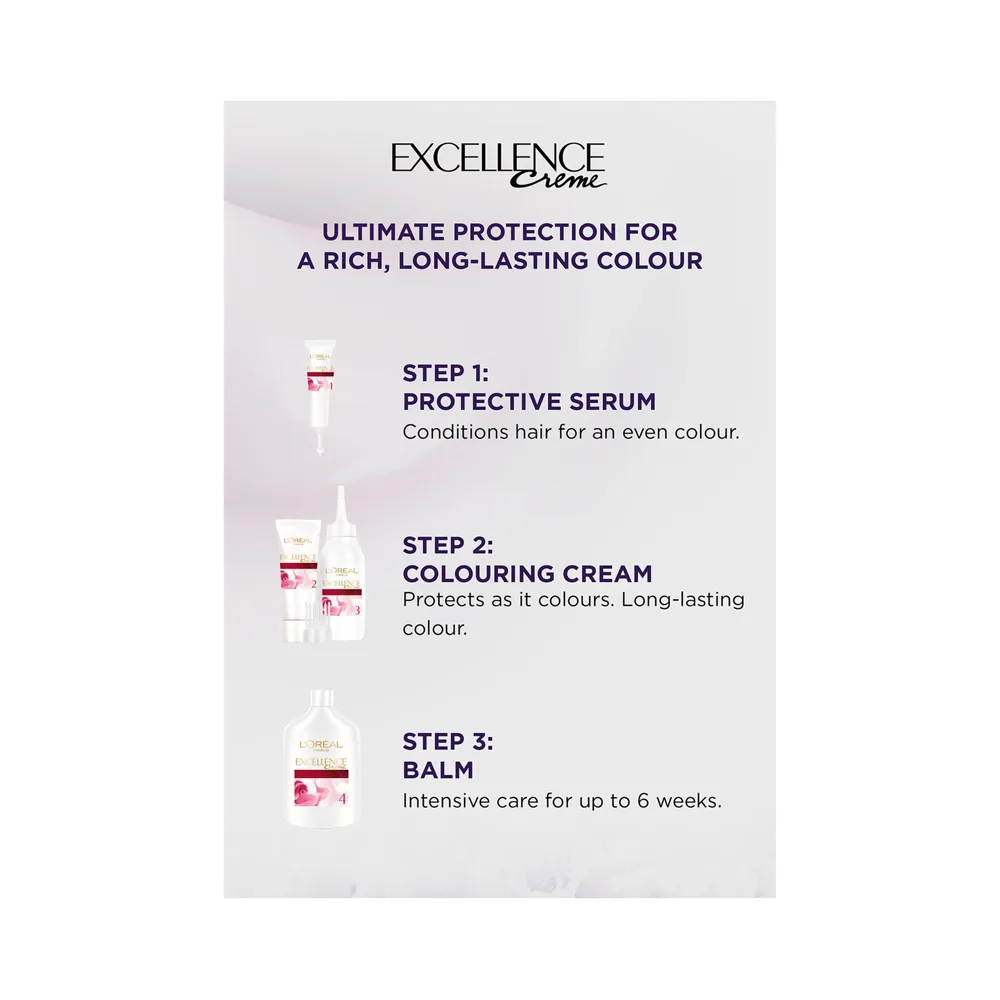 L’Oréal Paris Excellence Creme Permanent Hair Color - 8 Light Blonde (100 g) thumbnail 4
