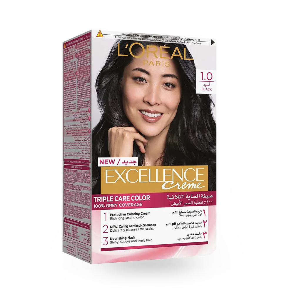 L’Oréal Paris Excellence Creme Permanent Hair Color - 1 Black (100 g) thumbnail 1