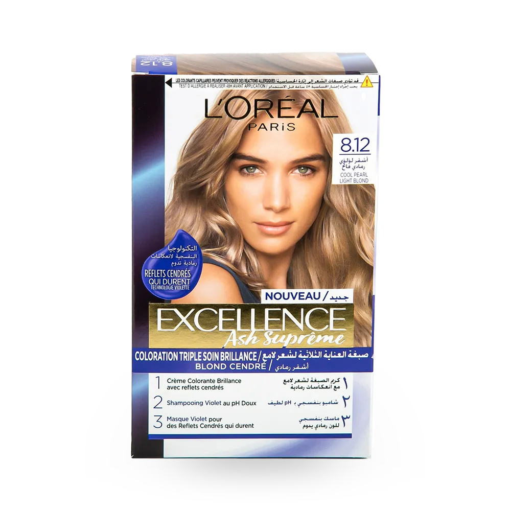 L’Oréal Paris Excellence Ash Supreme Hair Color - 8.12 Cool Pearl Light Blonde () thumbnail 1