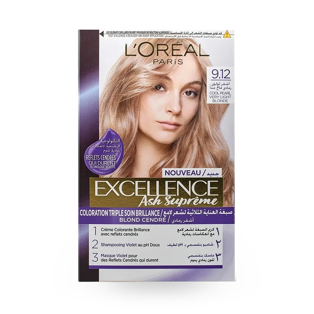 L’Oréal Paris Excellence Ash Supreme Hair Color - 9.12 Cool Pearl Very Light Blonde () thumbnail 1