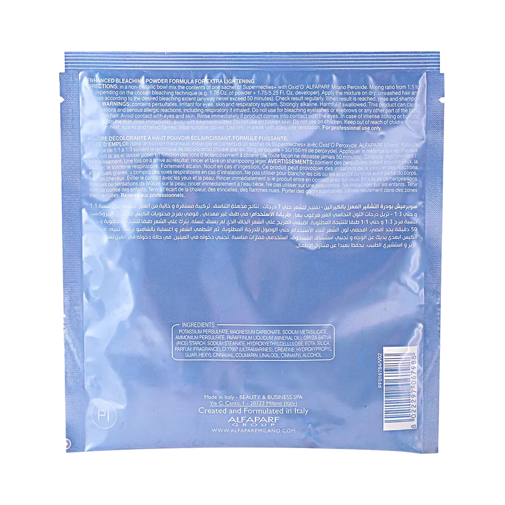 ALFAPARF MILANO Equipment Supermeches Bleaching Powder With Keratin For Hair Lightening thumbnail 2
