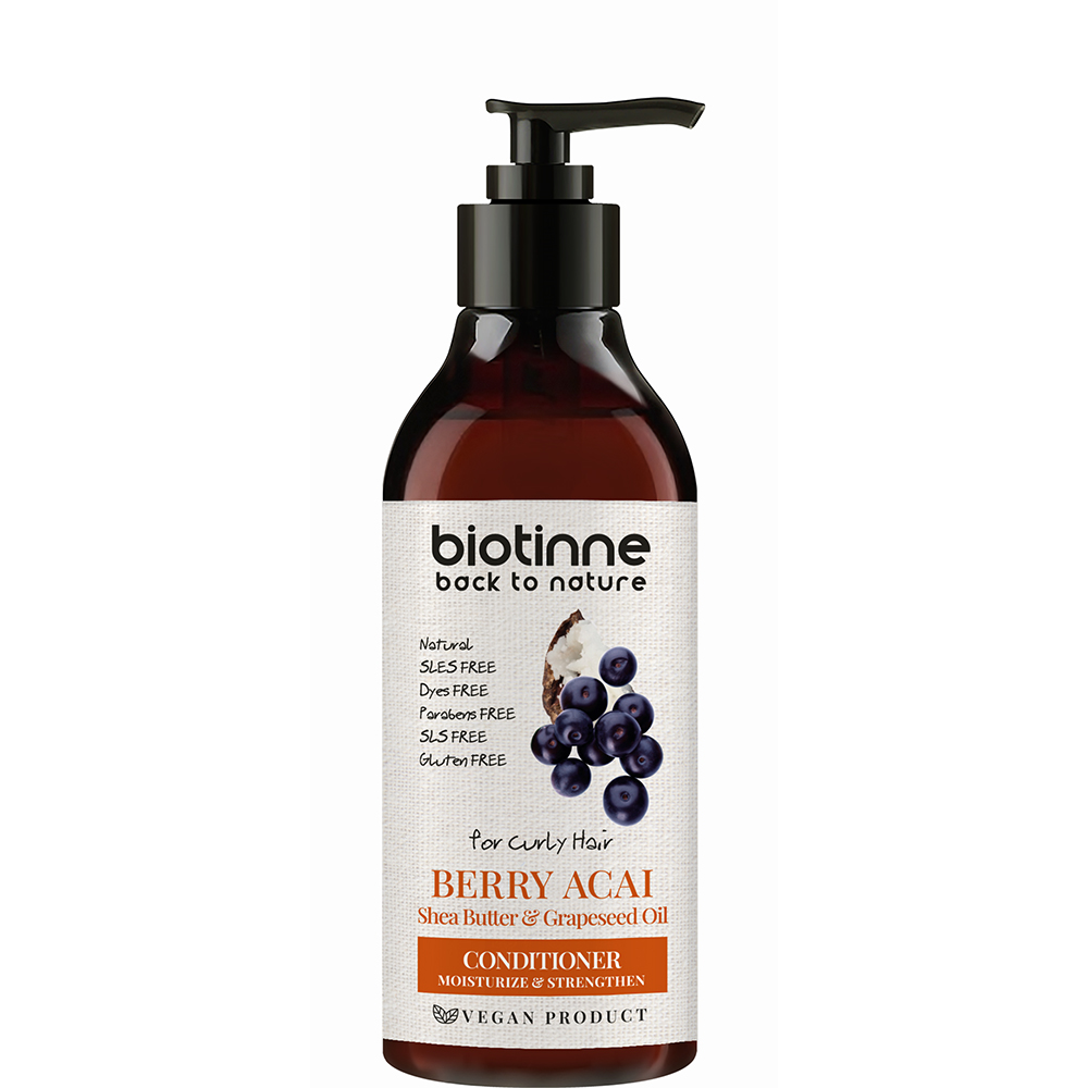 Biotinne Back To Nature Berry Acai Shea Butter & Grapeseed Oil Conditioner - 300 Ml thumbnail 1