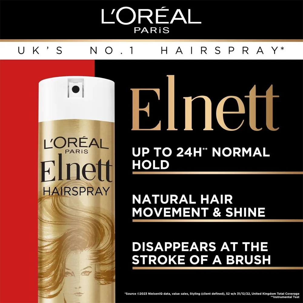 L’Oréal Paris Elnett Hairspray Normal Hold - 400 ml thumbnail 2