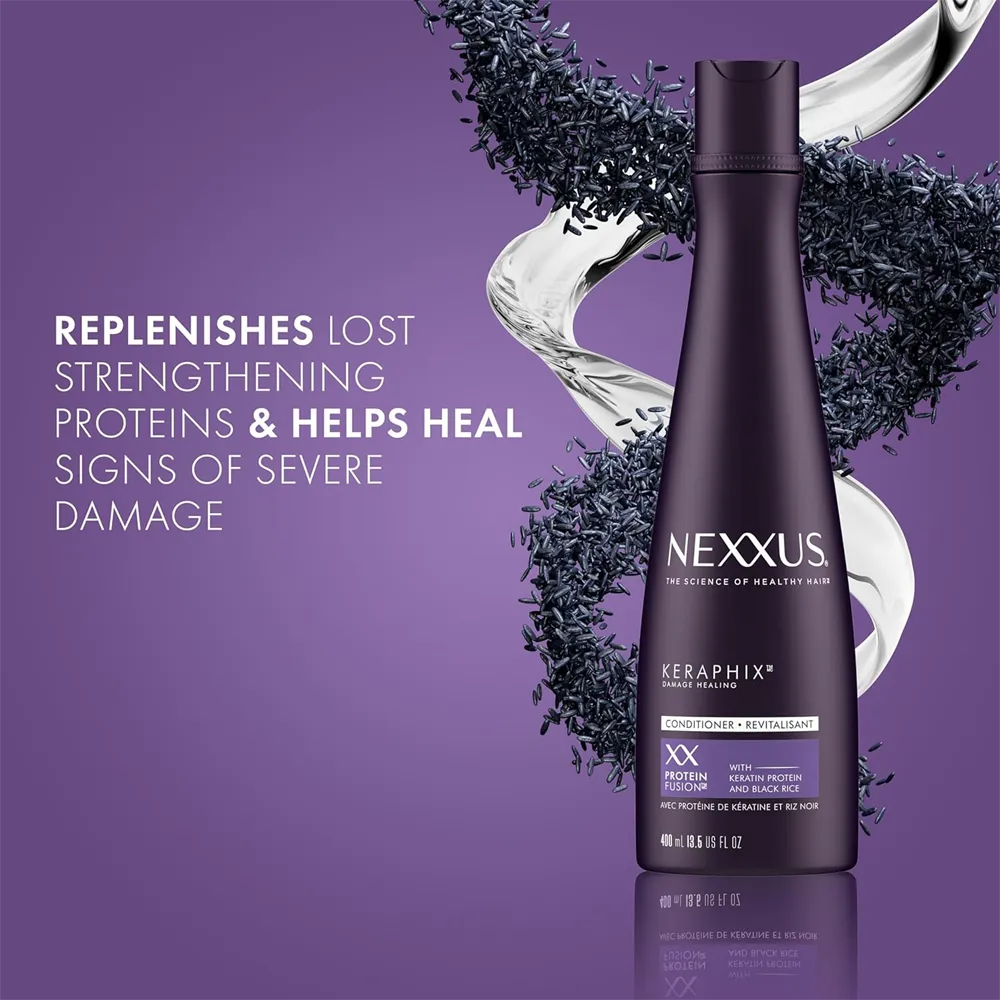 Nexxus Keraphix Keratin Protein Conditioner For Damaged Hair - 400 ml thumbnail 3