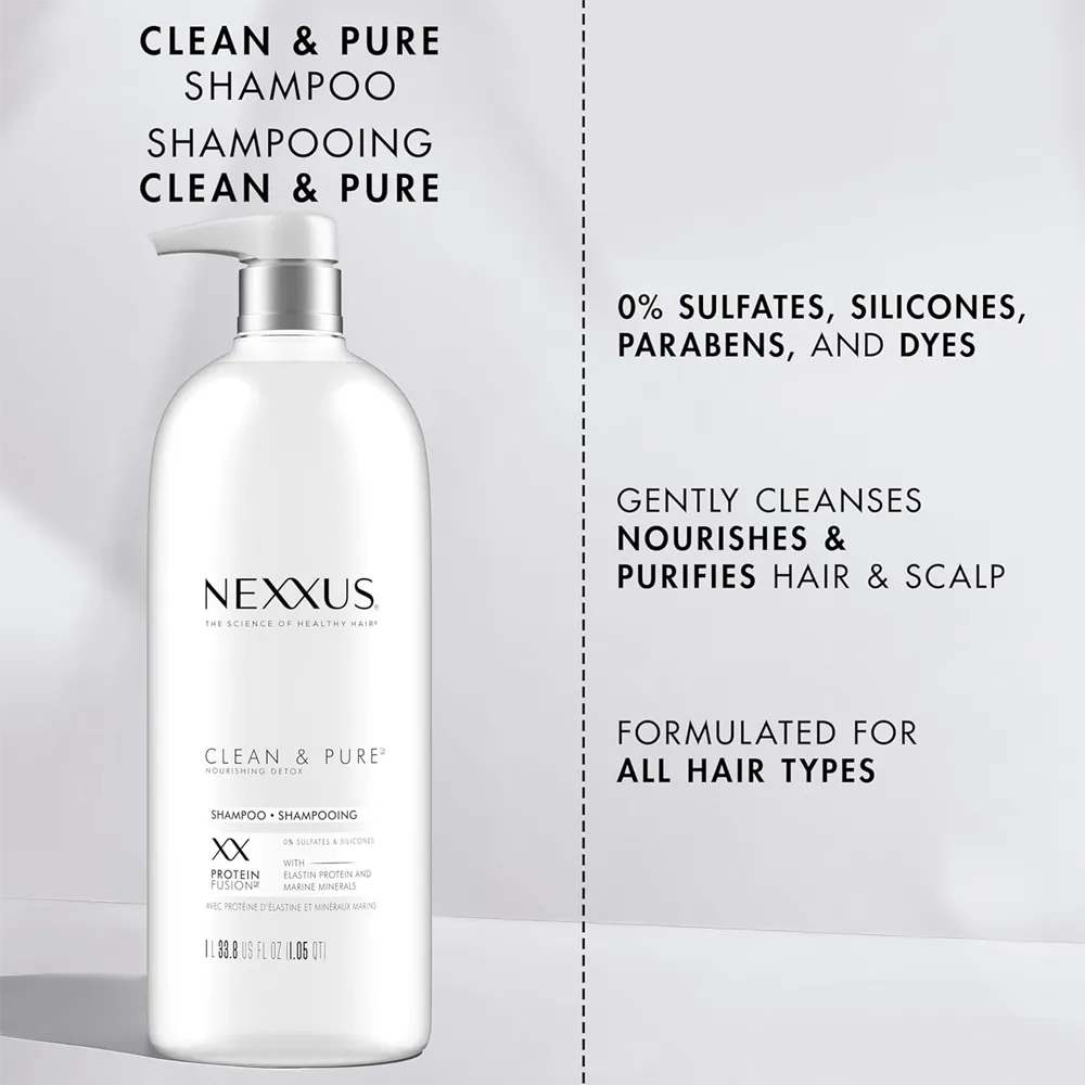 Nexxus Clean & Pure Nourishing Hair Detox Shampoo - 1000 ml thumbnail 4