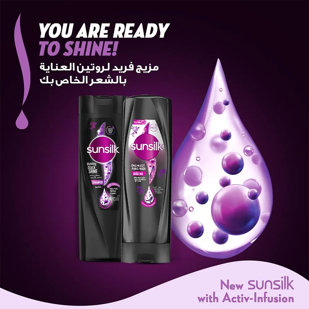 Sunsilk Stunning Black Shine Shampoo - 200 ml thumbnail 5