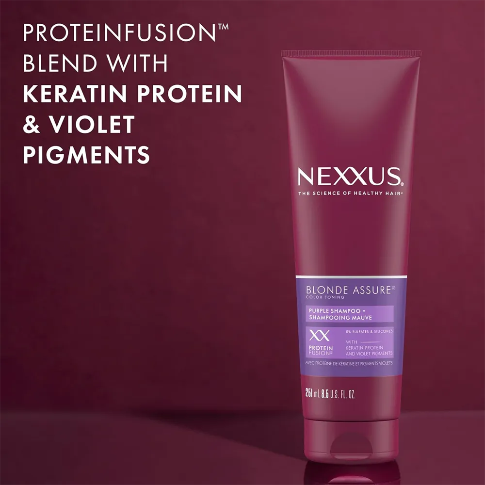 Nexxus Blonde Assure Color Toning Purple Shampoo - 250 ml thumbnail 3
