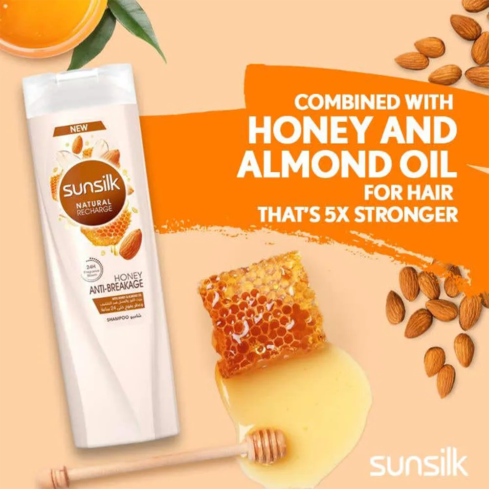 Sunsilk Natural Recharge Honey Anti-Breakage Shampoo - 400 ml thumbnail 4