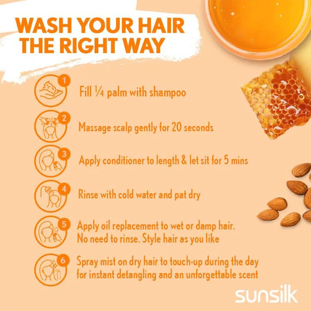 Sunsilk Natural Recharge Honey Anti-Breakage Shampoo - 400 ml thumbnail 5