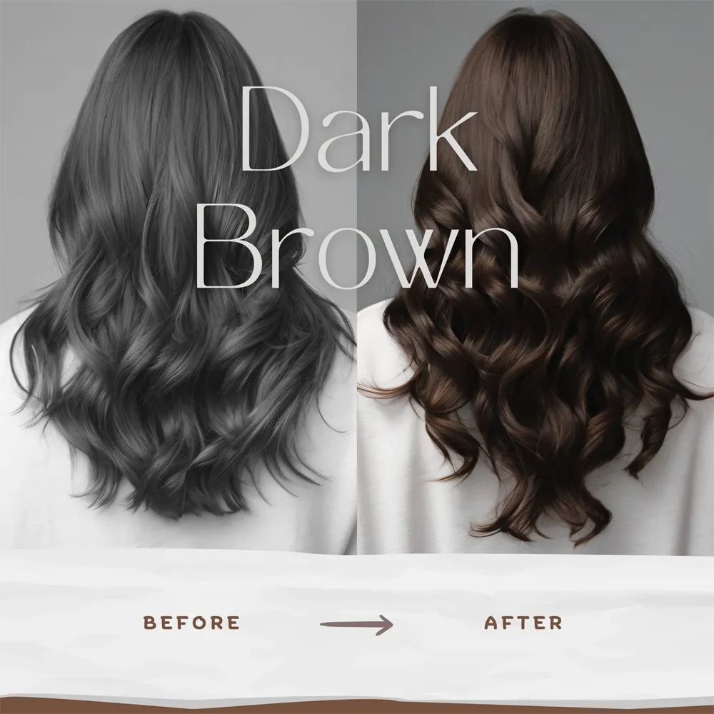 VIP Natural Hair Colour Shampoo, Dark Brown thumbnail 5