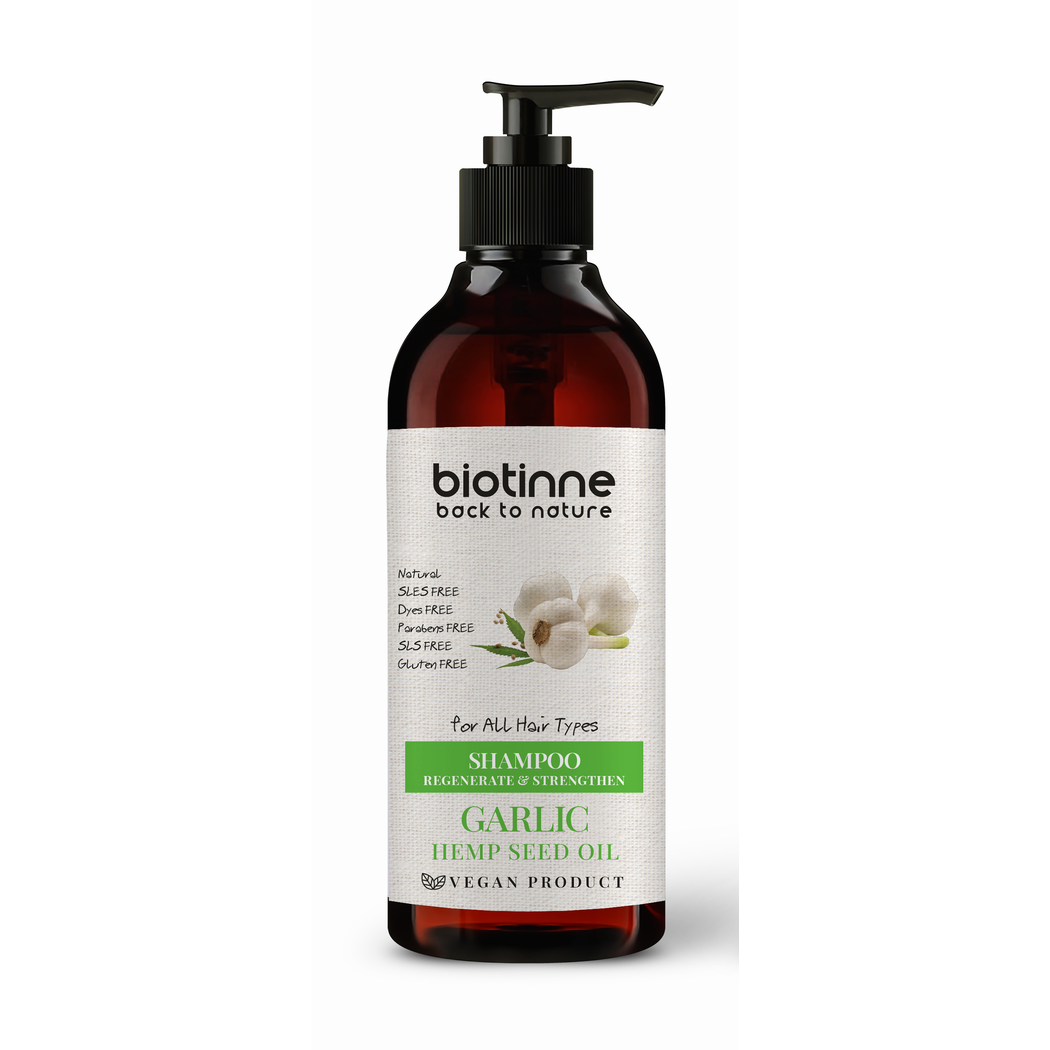 Biotinne Garlic & Hemp Seed Oil Shampoo - 400 ml thumbnail 1