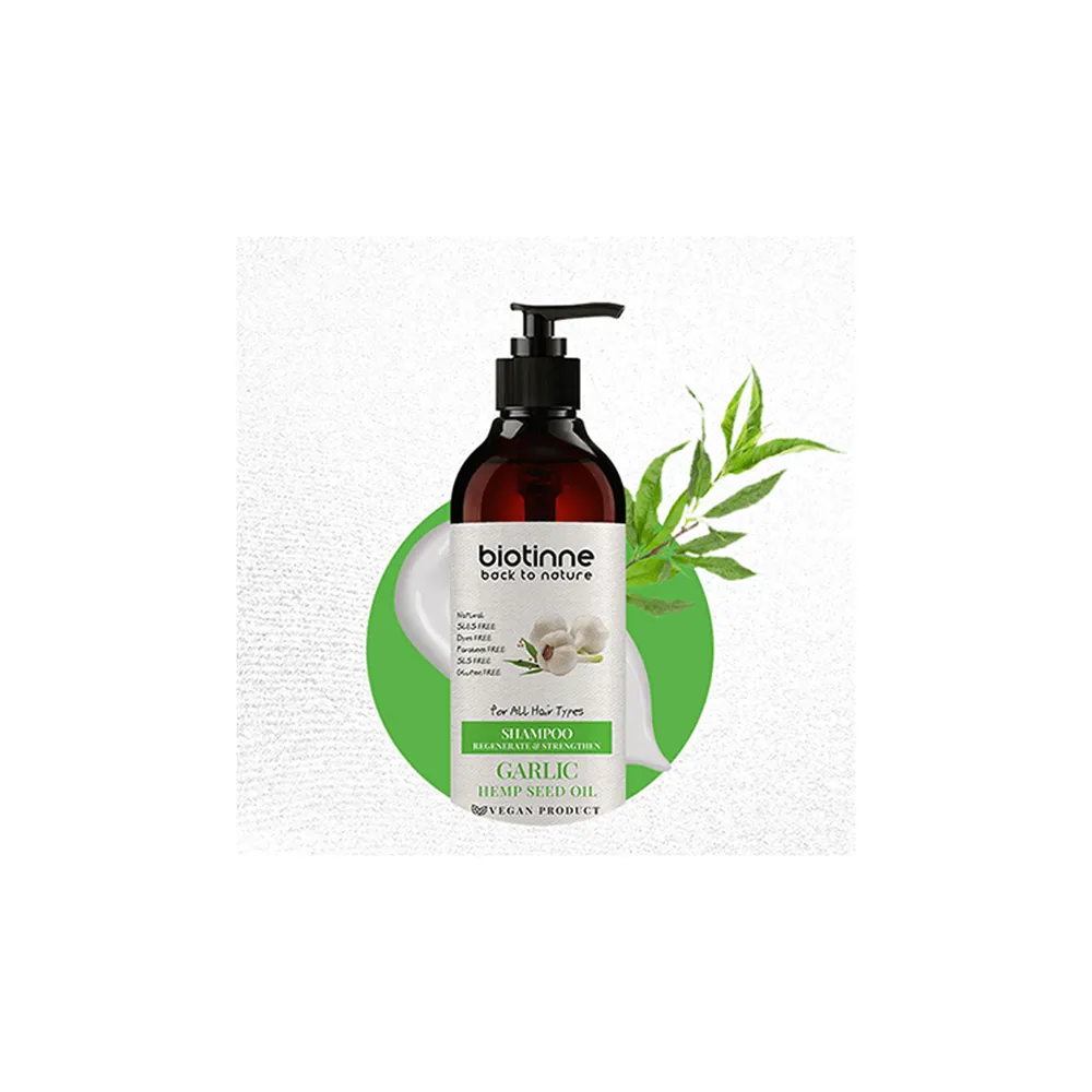 Biotinne Garlic & Hemp Seed Oil Shampoo - 400 ml thumbnail 3
