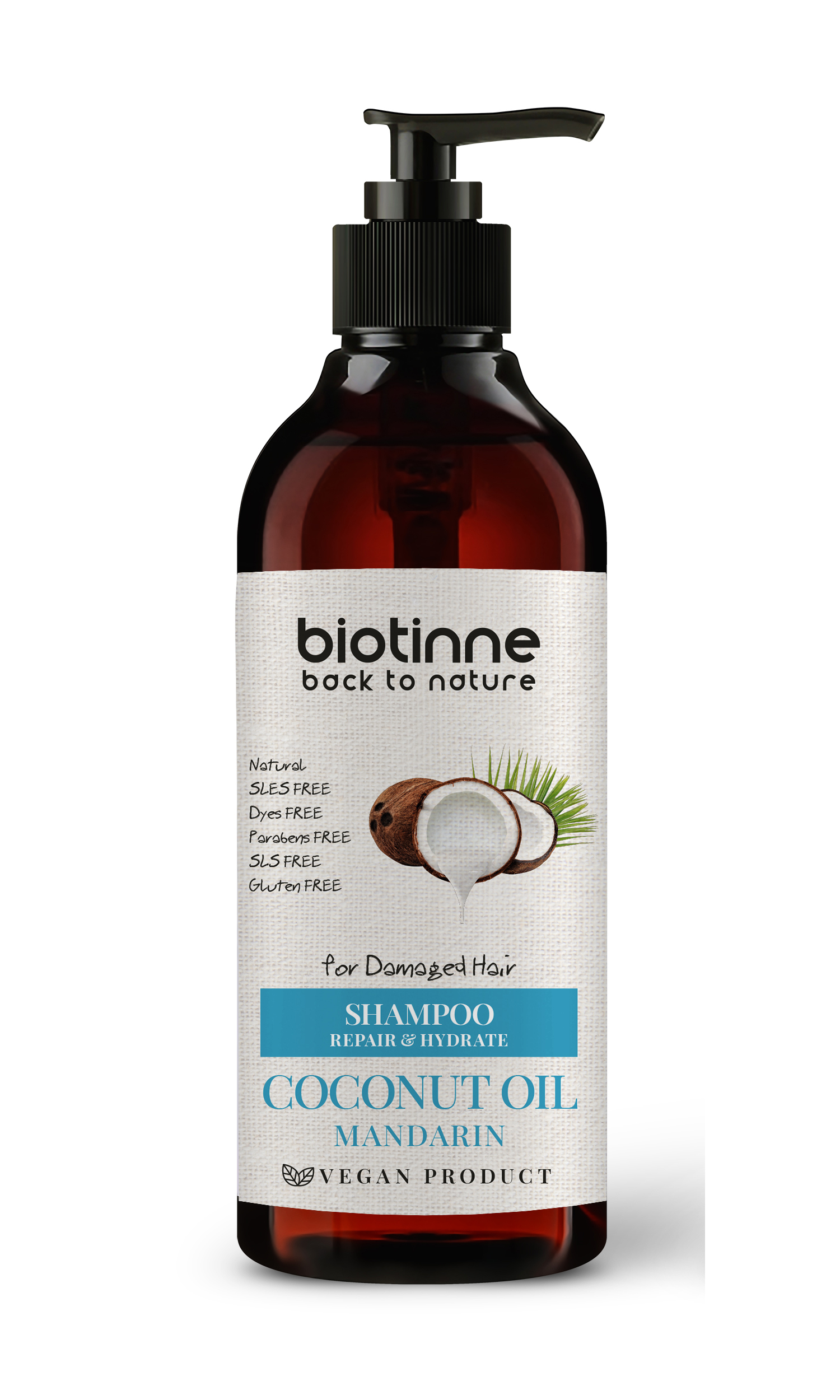Biotinne Coconut Oil & Mandarin Shampoo - 400 ml thumbnail 1