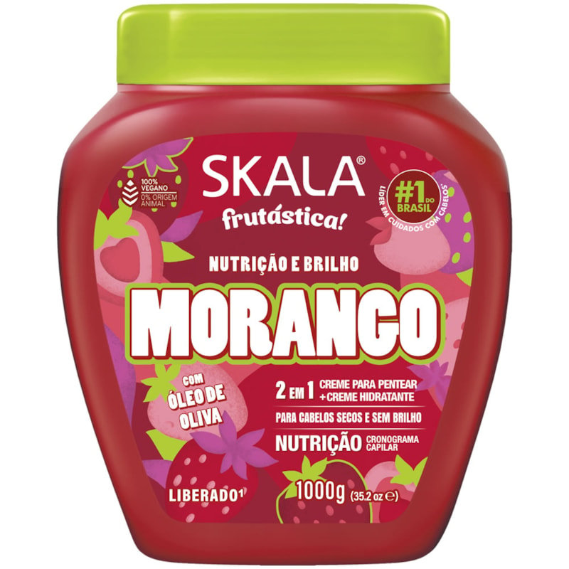 Skala Frutastica Morango Hair Treatment Conditioning Cream - 1000 g thumbnail 1