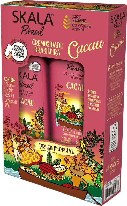 Skala Cacau Shampoo And Conditioner Set - (325 ml X 2 pcs) thumbnail 1