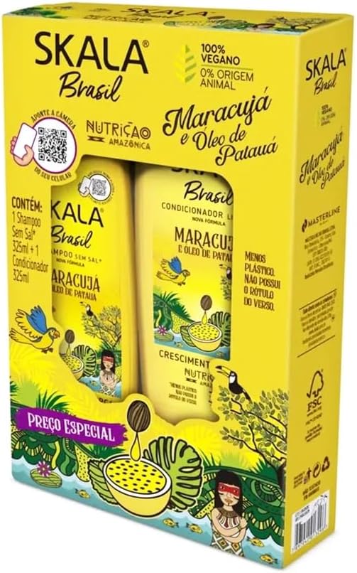 Skala Maracuja E Oleo De Pataua Shampoo And Conditioner Set - (325 ml X 2 pcs) thumbnail 3