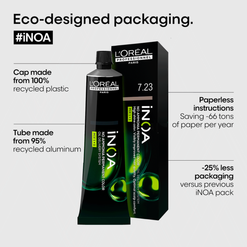 L’Oréal Professionnel Inoa No Ammonia Permanent Hair Colour - 6.23 Dark Iridescent Golden Blonde thumbnail 3