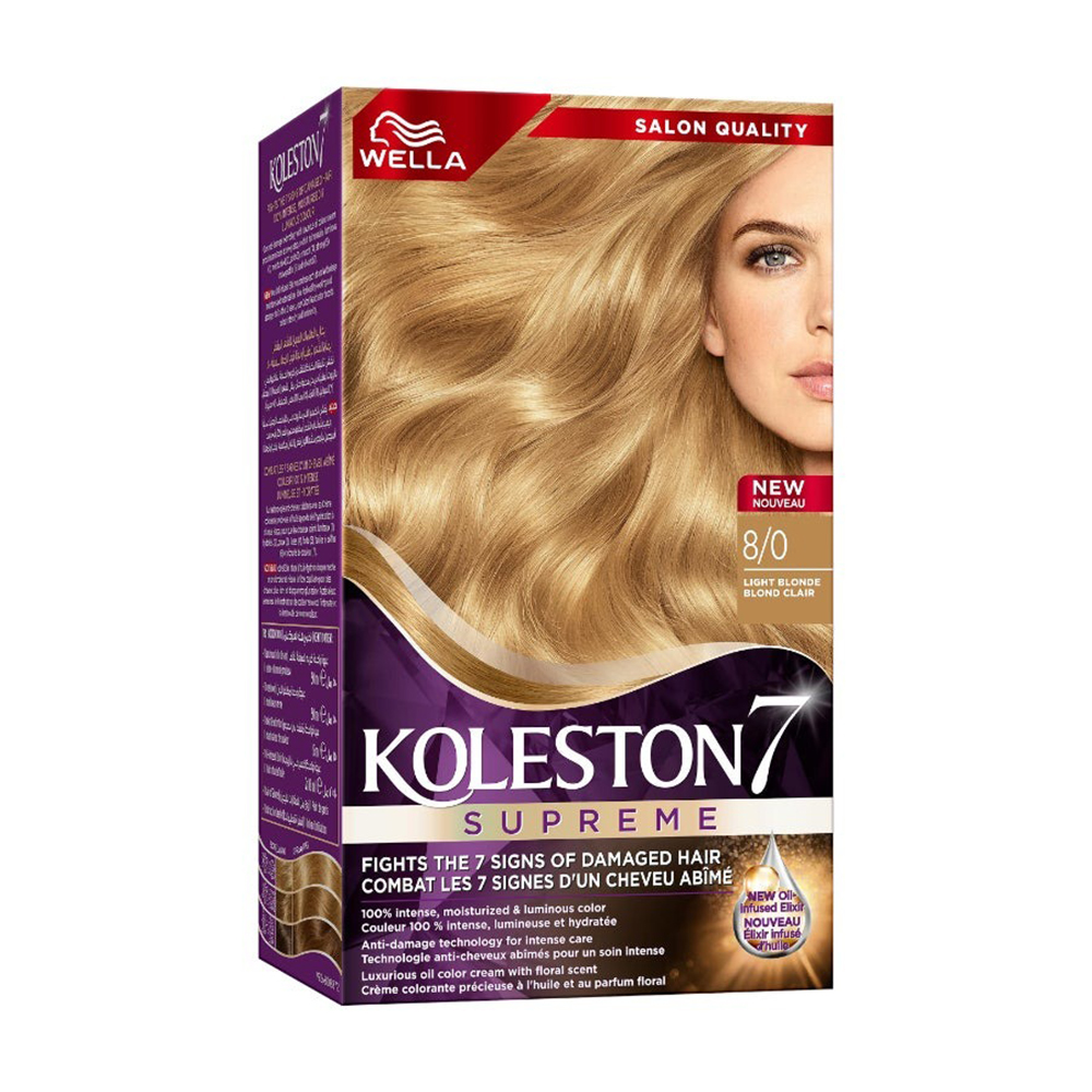 Wella Koleston Supreme Permanent Hair Color Cream - 8/0 Light Blonde thumbnail 1