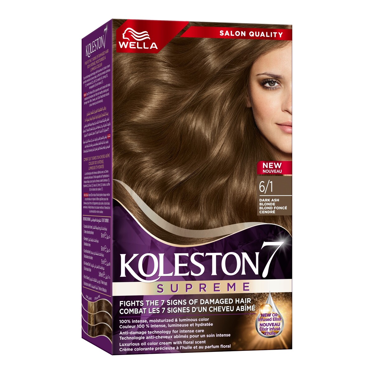 Wella Koleston Supreme Permanent Hair Color Cream - 6/1 Dark Ash Blonde thumbnail 1