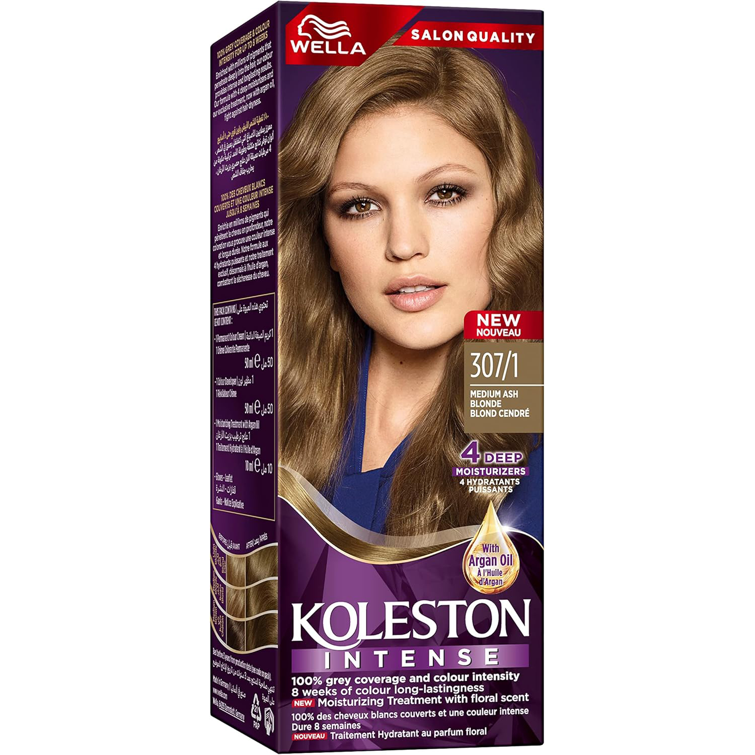 Wella Koleston Intense Hair Color - 307/1 Medium Ash Blonde thumbnail 1