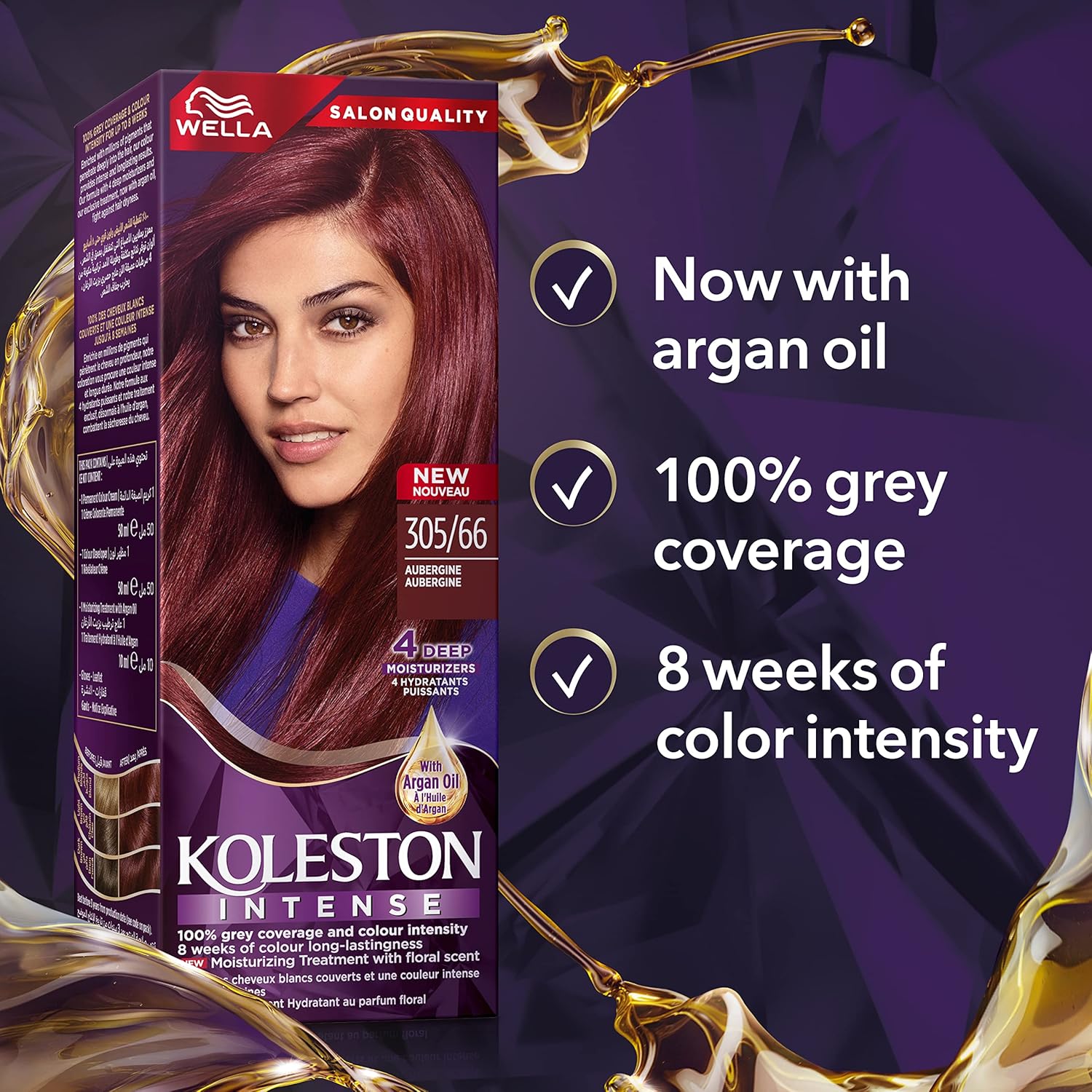 Wella Koleston Intense Hair Color - 305/66 Aubergine thumbnail 3