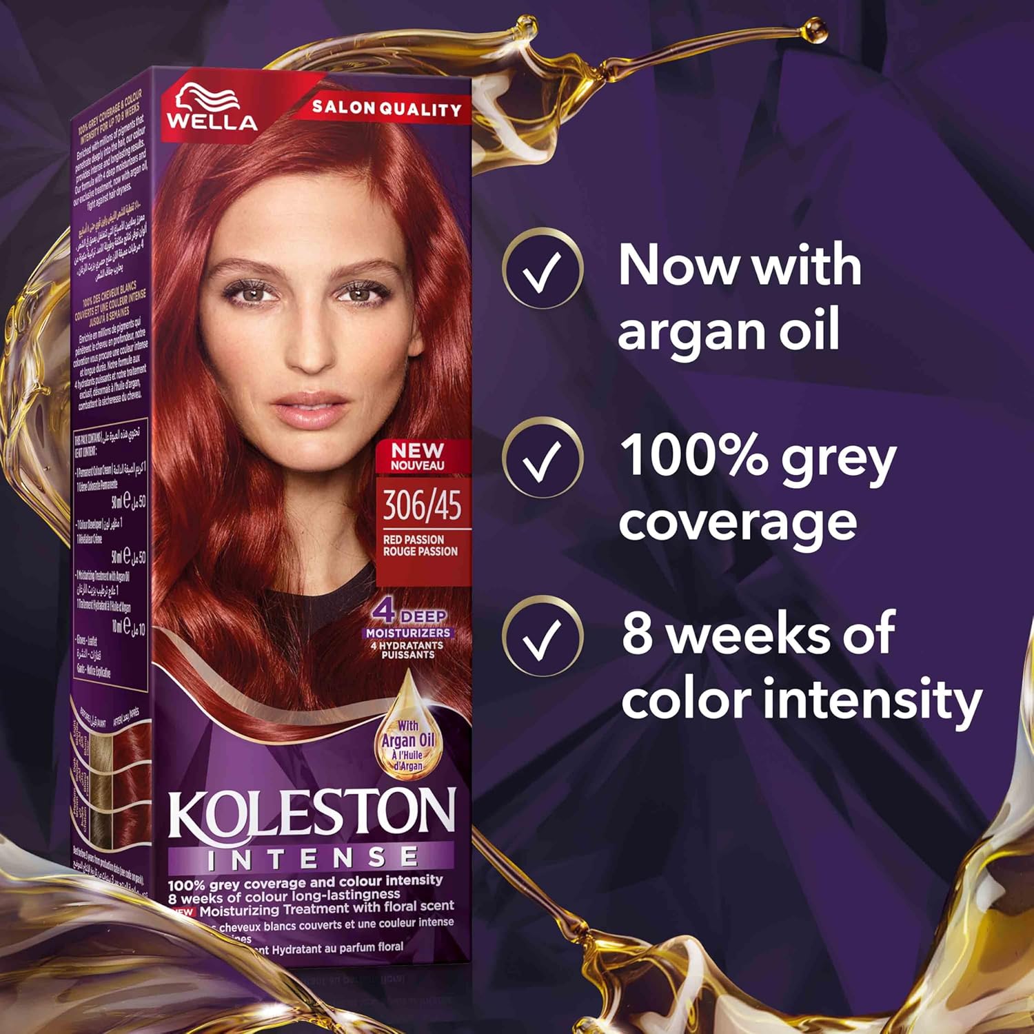 Wella Koleston Intense Hair Color - 306/45 Red Passion thumbnail 3