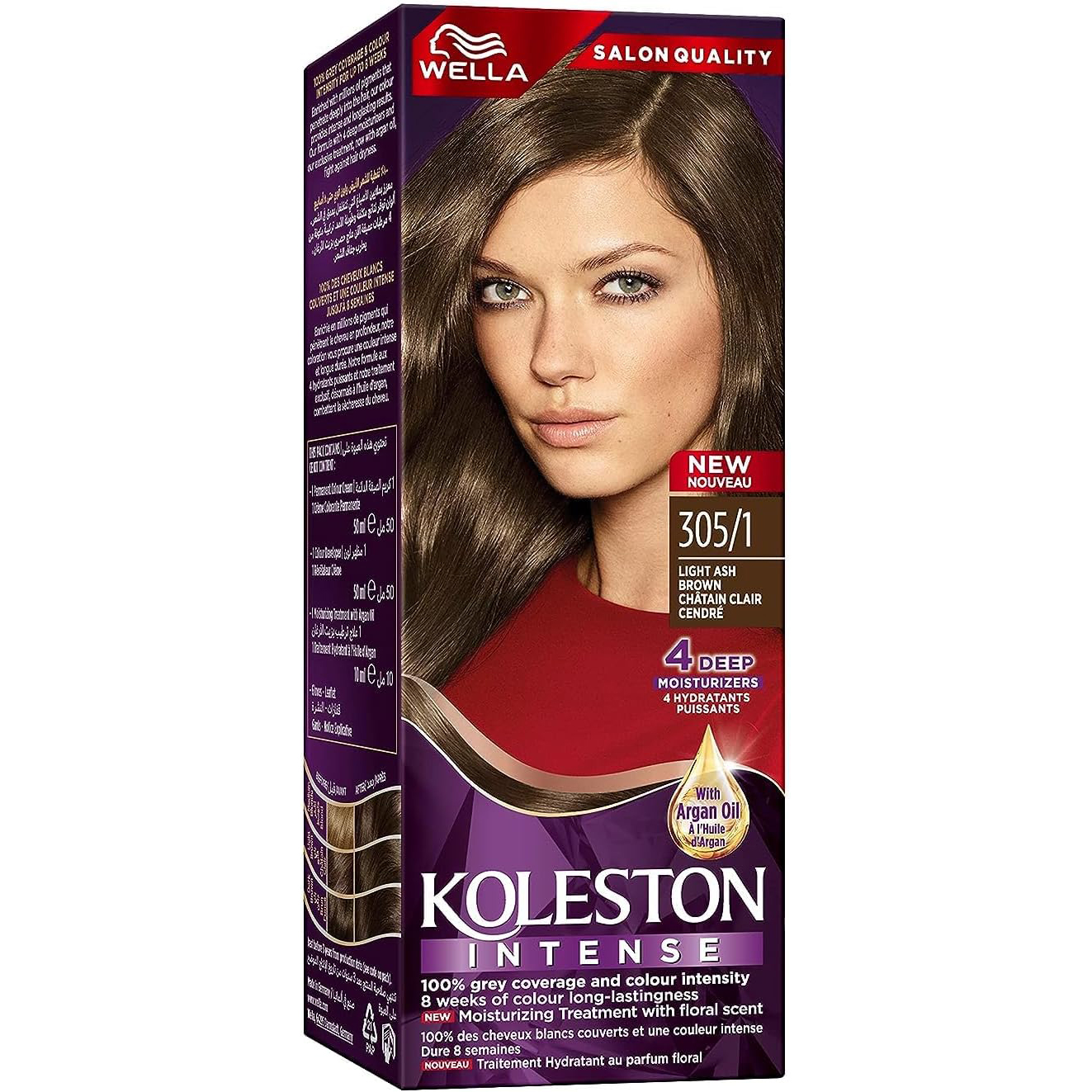 Wella Koleston Intense Hair Color - 305/1 Light Ash Brown thumbnail 1