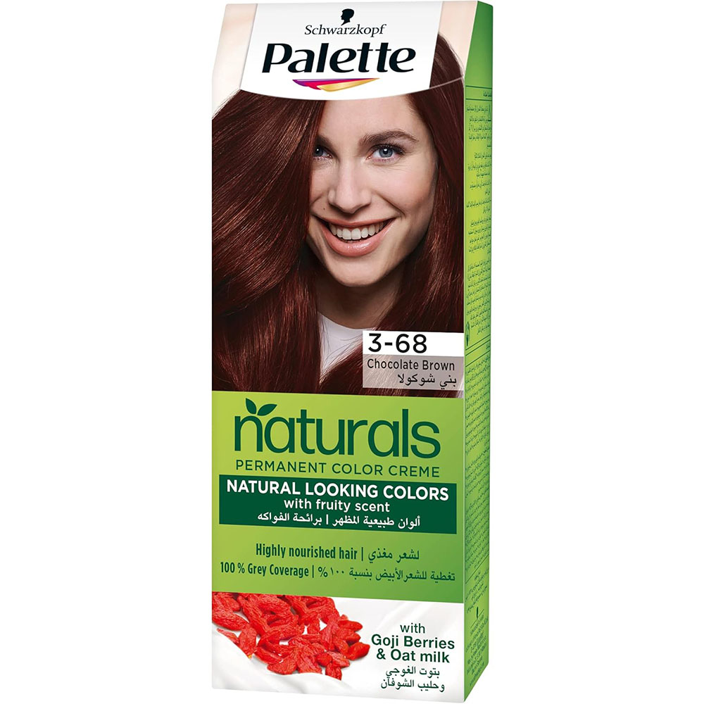 Schwarzkopf Palette Naturals Permanent Hair Color Creme - 3-68 Chocoloate Brown thumbnail 1