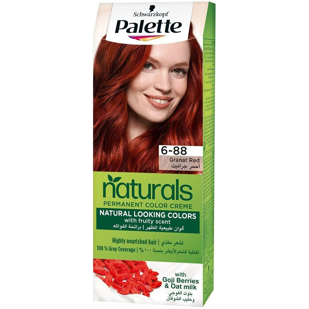 Schwarzkopf Palette Naturals Permanent Hair Color Creme - 6-88 Granat Red  thumbnail 1