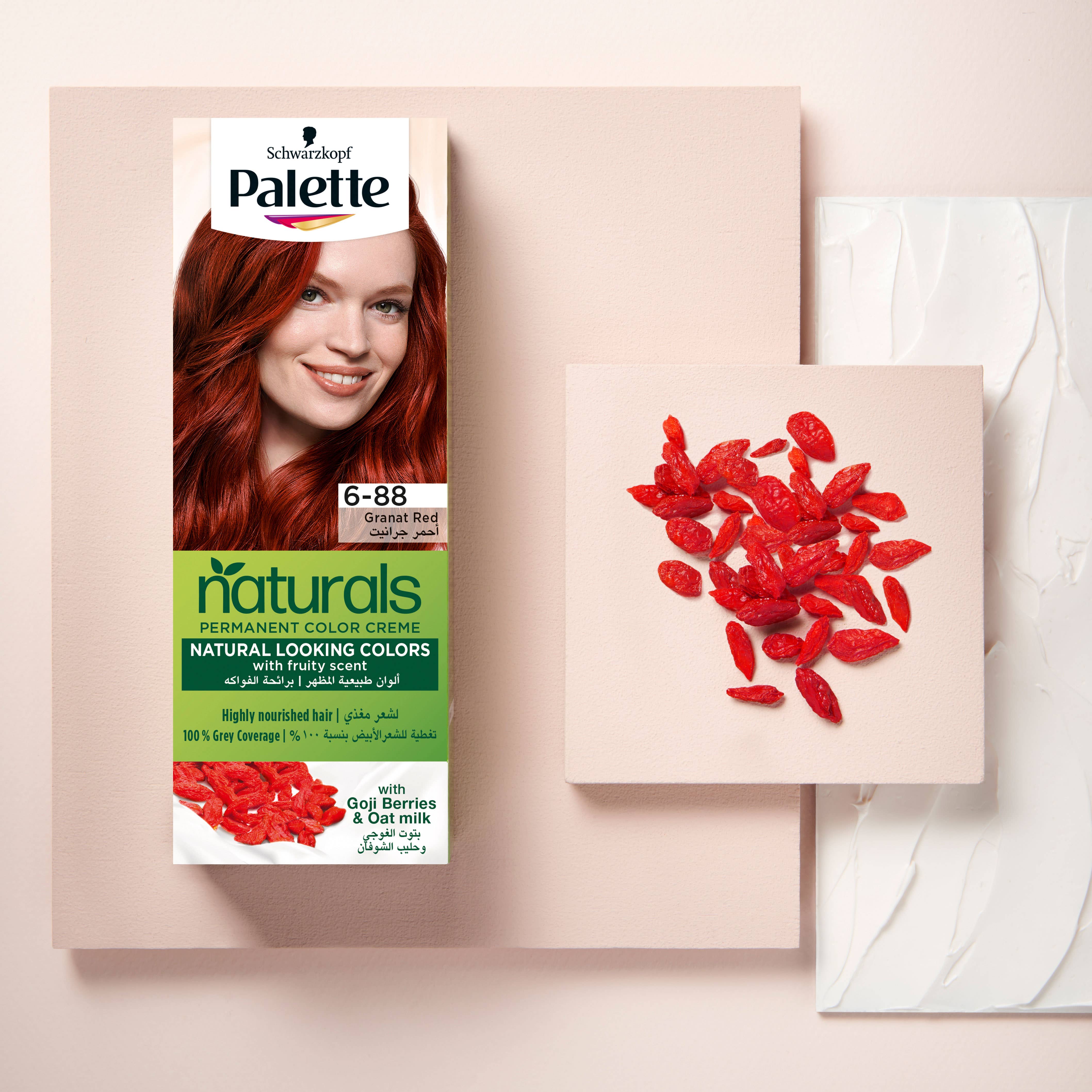 Schwarzkopf Palette Naturals Permanent Hair Color Creme - 6-88 Granat Red  thumbnail 4