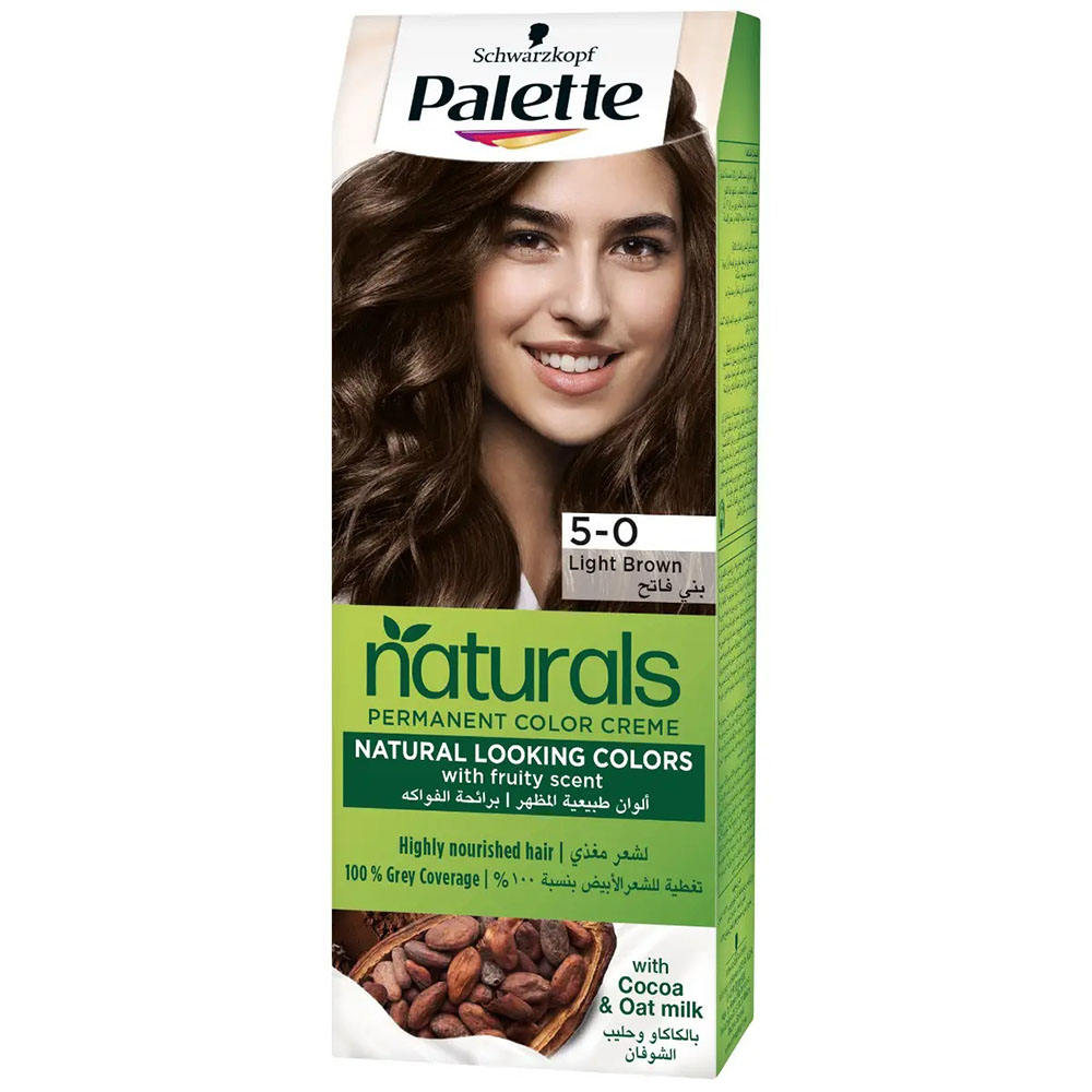 Schwarzkopf Palette Naturals Permanent Hair Color Creme - 5-0 Light Brown thumbnail 1