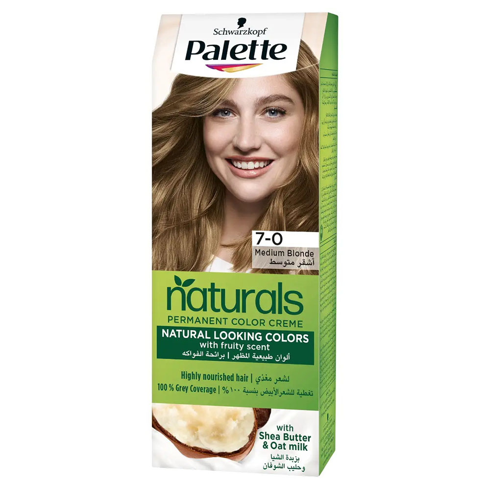 Schwarzkopf Palette Naturals Permanent Hair Color Creme - 7-0 Medium Blonde thumbnail 1