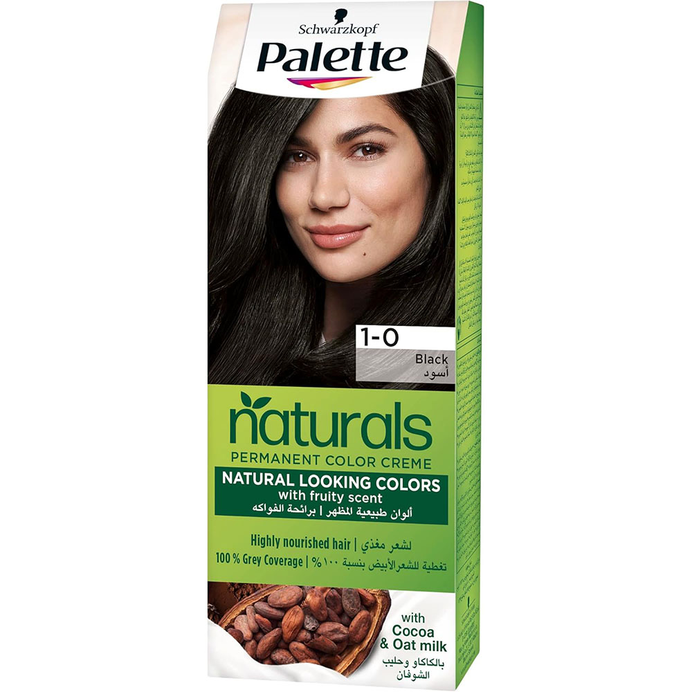 Schwarzkopf Palette Naturals Permanent Hair Color Creme - 1-0 Black thumbnail 1