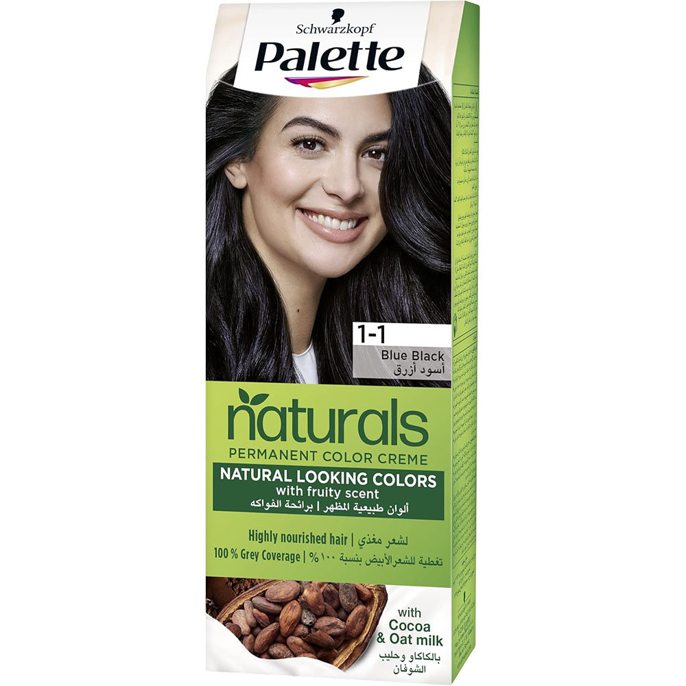 Schwarzkopf Palette Naturals Permanent Hair Color Creme - 1-1 Blue Black thumbnail 1