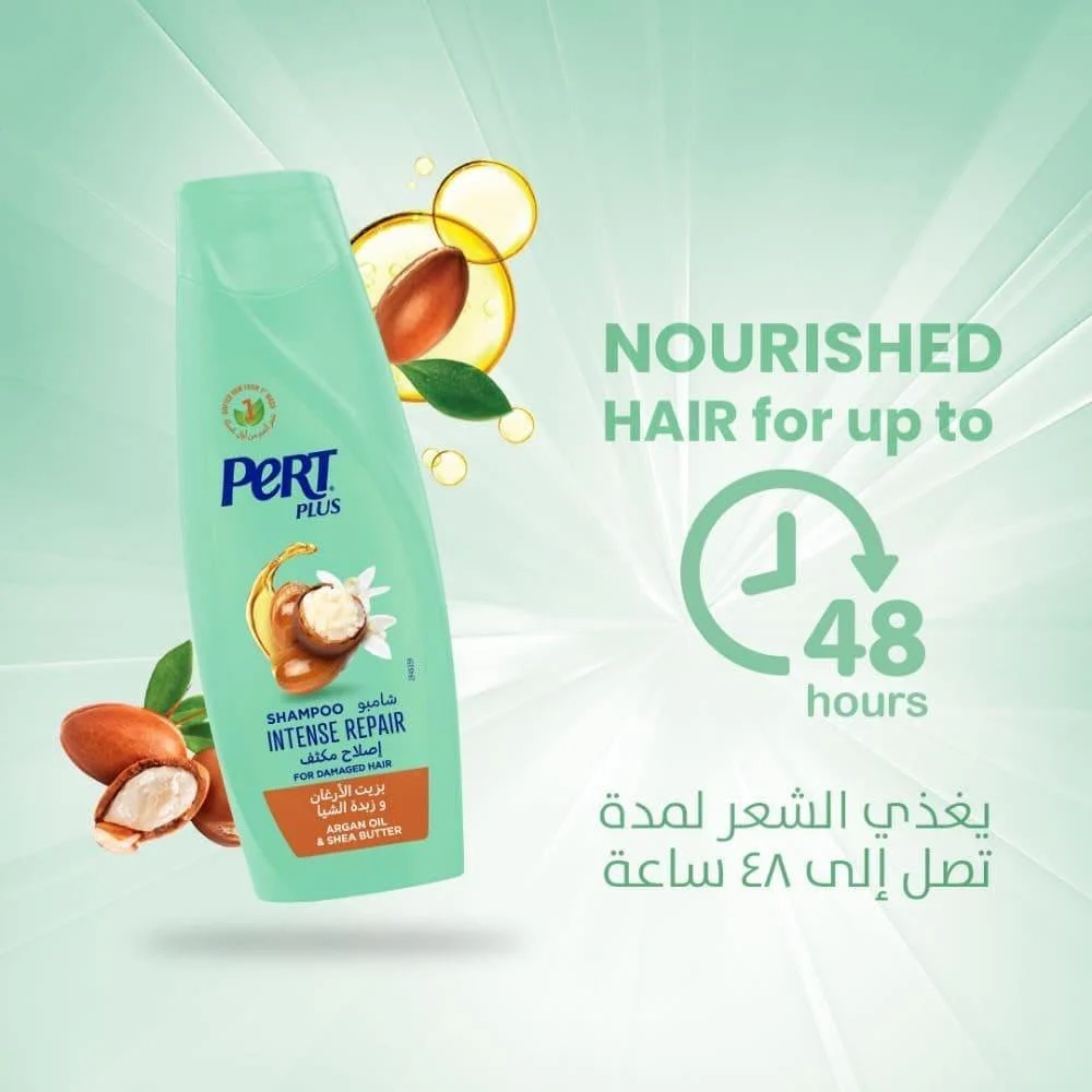 Pert Plus Intense Repair Shampoo With Argan Oil & Shea Butter - 400 ml thumbnail 2