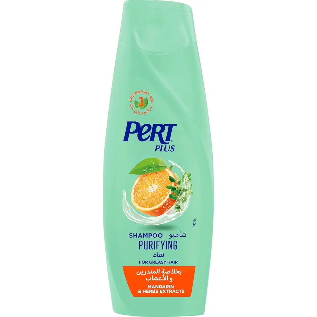 Pert Plus Purifying Shampoo With Mandarin & Herbs Extracts - 400 ml thumbnail 1
