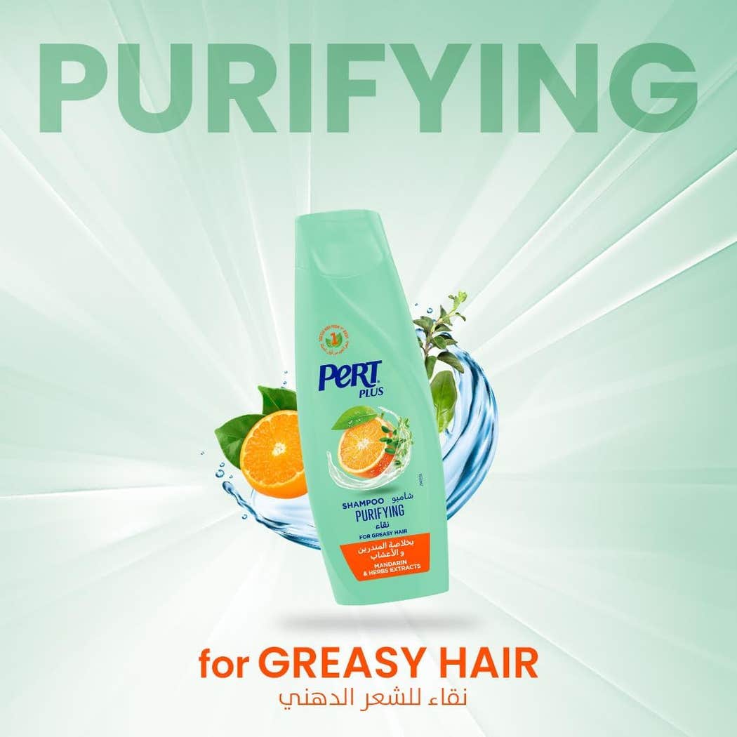 Pert Plus Purifying Shampoo With Mandarin & Herbs Extracts - 400 ml thumbnail 3