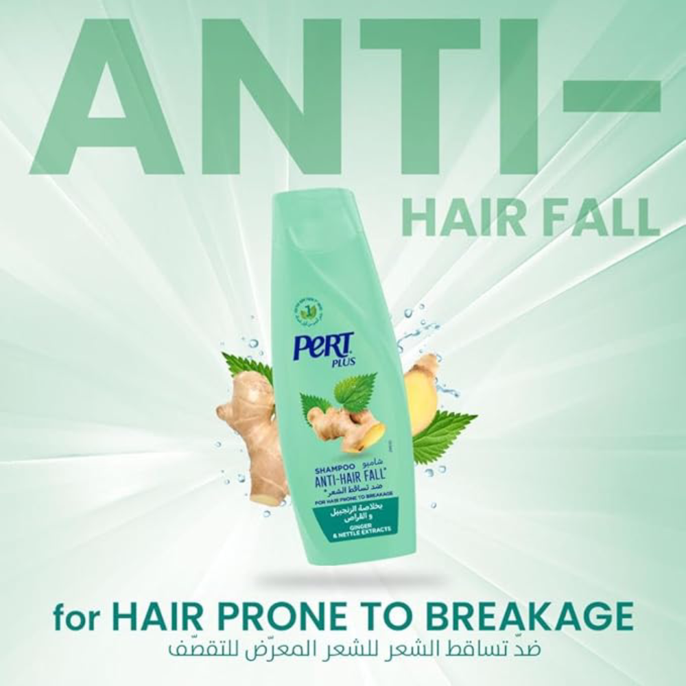 Pert Plus Anti-Hair Fall Shampoo With Ginger & Nettle Extracts - 200 ml thumbnail 2