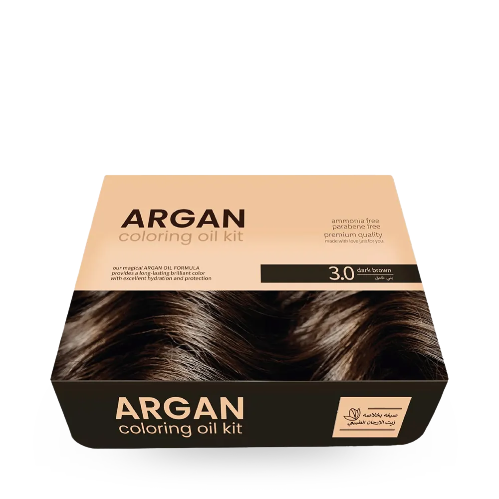 Argan Hair Coloring Oil Kit - Dark Brown 3.0 thumbnail 1