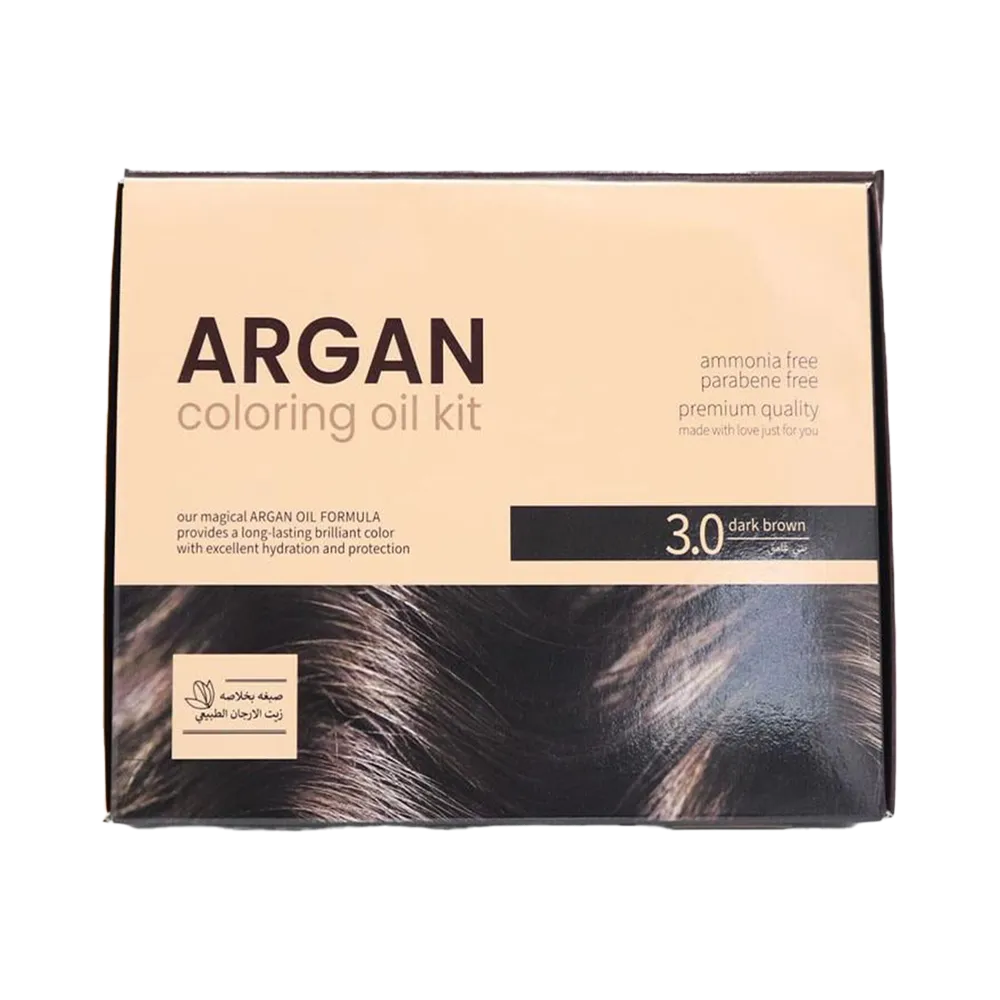 Argan Hair Coloring Oil Kit - Dark Brown 3.0 thumbnail 3