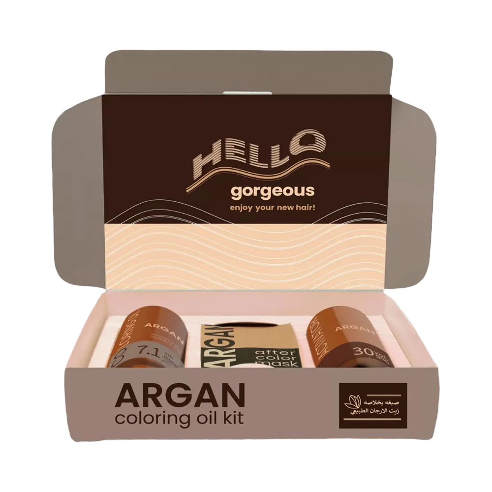 Argan Hair Coloring Oil Kit - Ash Blond 7.1 thumbnail 2