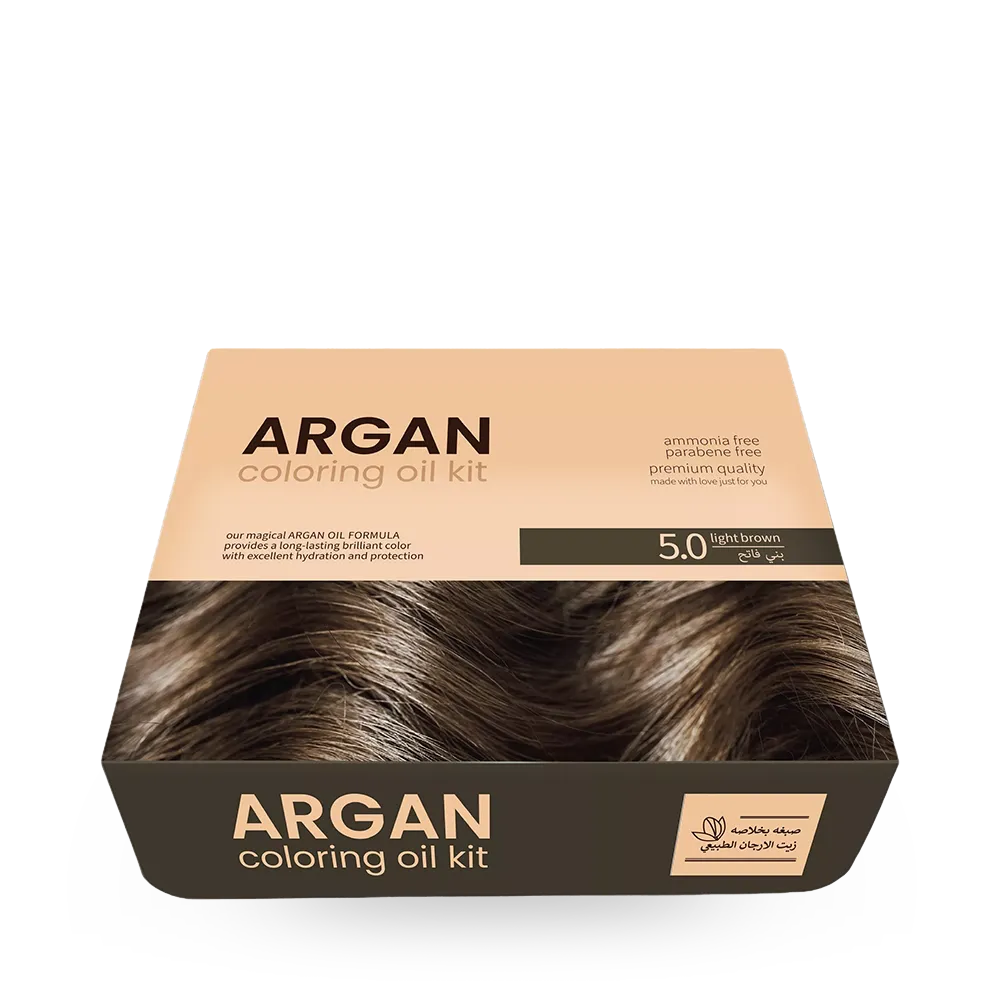 Argan Hair Coloring Oil Kit - Light Brown 5.0 thumbnail 1