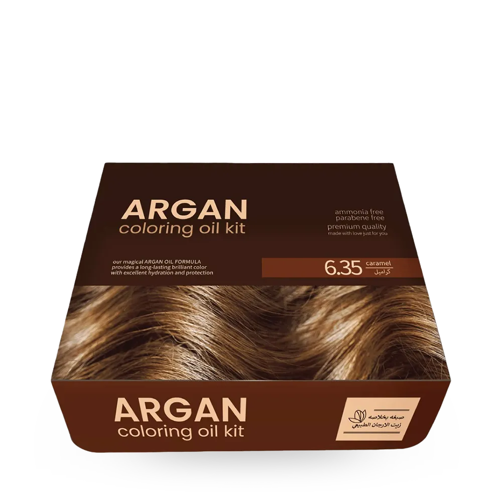 Argan Hair Coloring Oil Kit - Caramel 6.35 thumbnail 1