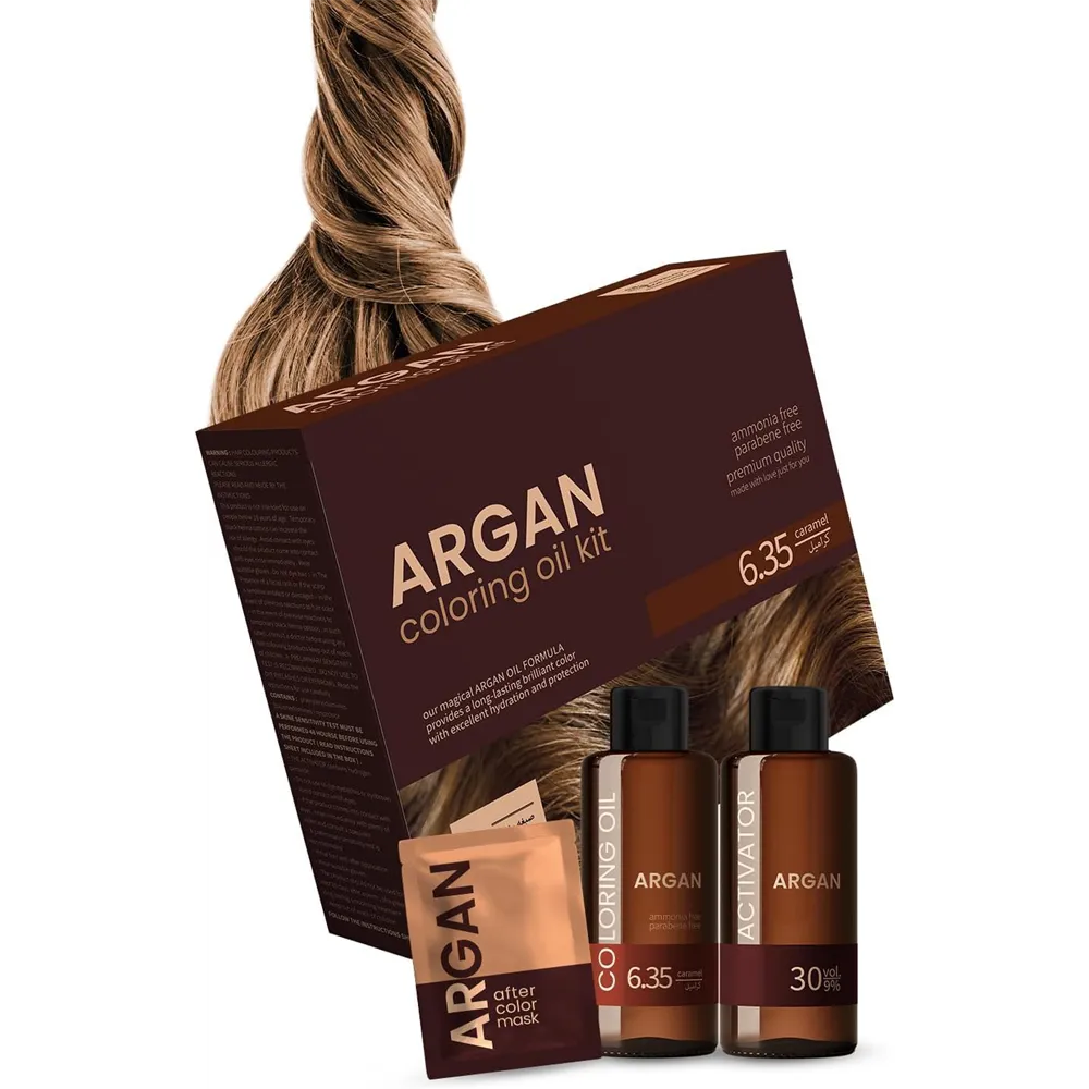 Argan Hair Coloring Oil Kit - Caramel 6.35 thumbnail 3